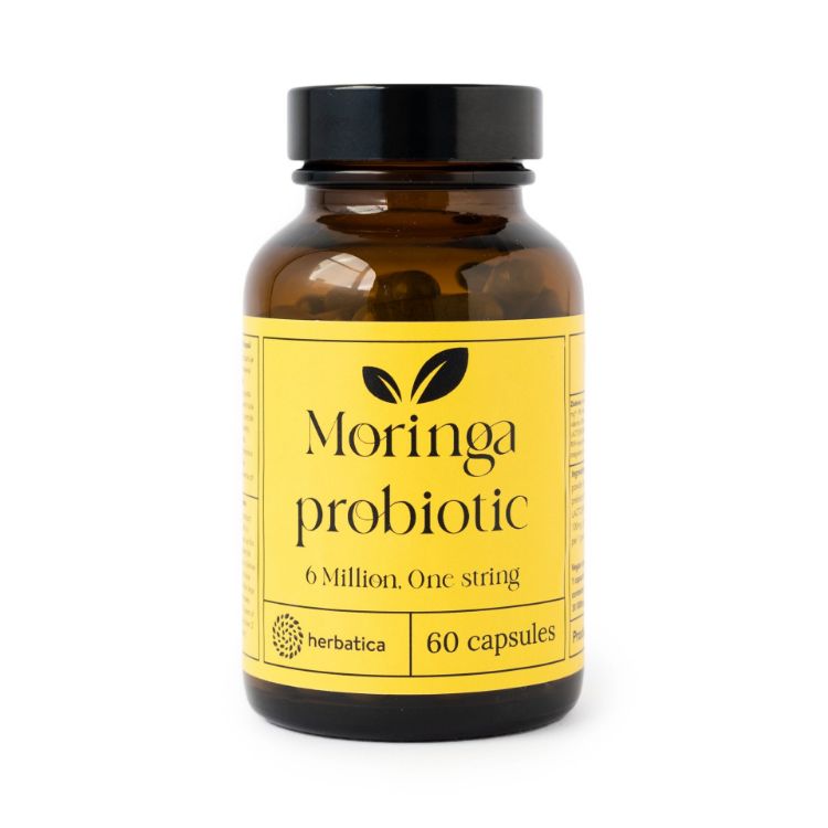 Kép Moringa probiotikumok - 6 millió, egy törzs - 60 kapszula - Herbatica