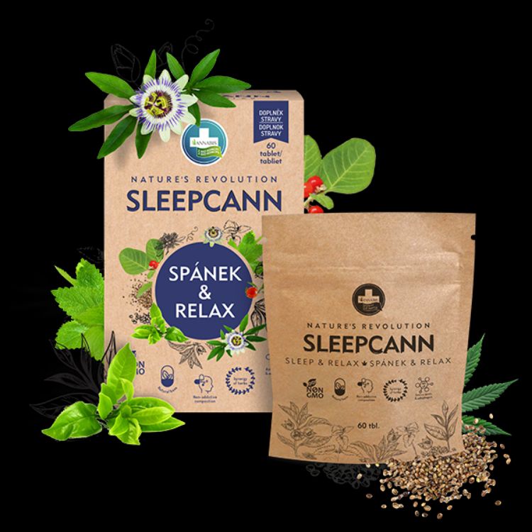 Kép SLEEPCANN ALVÁS ÉS RELAXÁCIÓ étrend-kiegészítő - 60 tabletta - Annabis