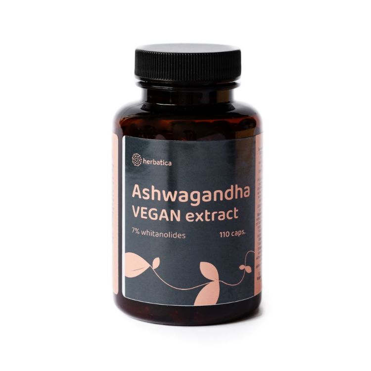 Kép Ashwagandha vegán kapszula - 7% whitanolid kivonat - 110 kapszula - Herbatica
