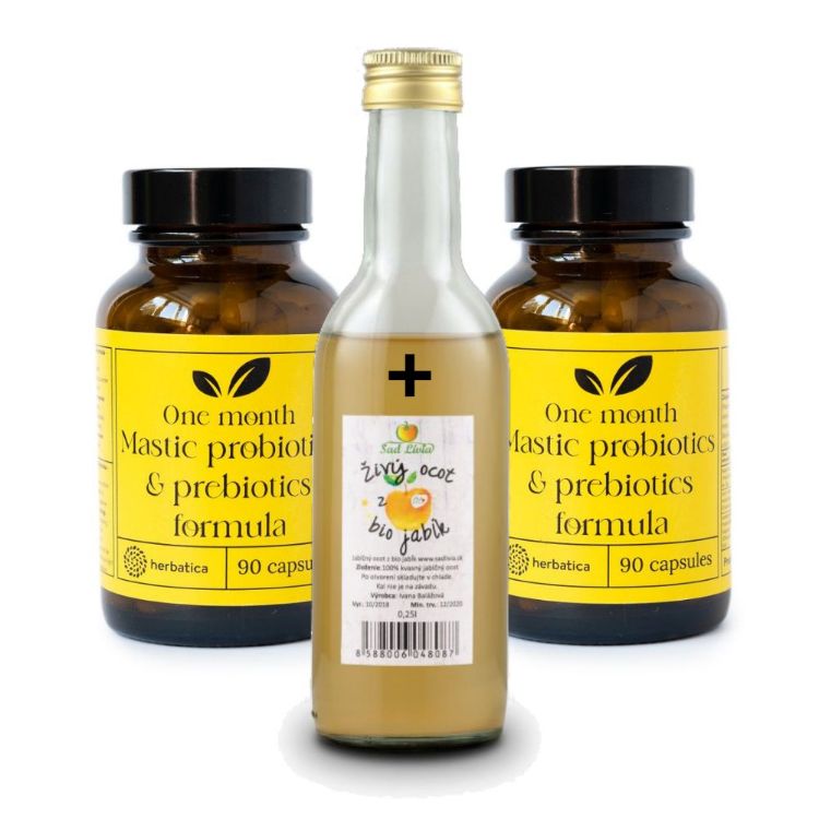 Kép Készlet az emésztés támogatására: 2x Masticha PROBIOTICS & PREBIOTICS + ingyenes almaecet- Herbatica