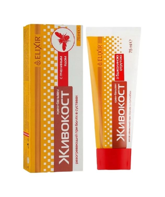 Kép Elixir "Zsivokost" krém az ízületek számára, nadálytővel és méhméreggel - 75 ml - Elixír