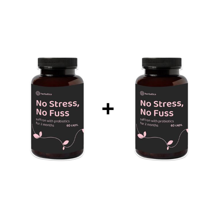 Kép Akciós készlet: 2 x Stress és gond nélkül - sáfrány probiotikumokkal két hónapra - 60 kapszula - Herbatica