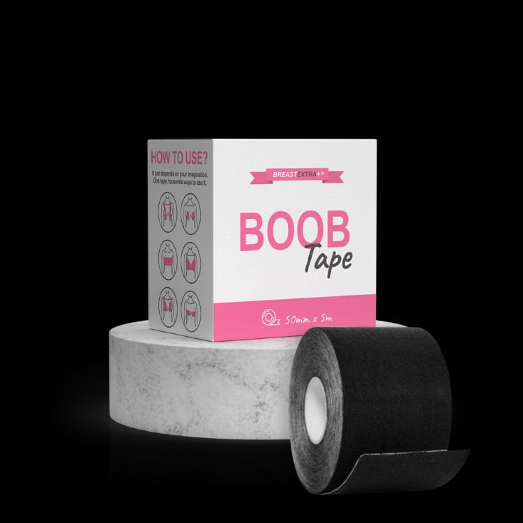 Kép BreastExtra+ BOOB Tape (fekete) – speciális mellragasztó szalag