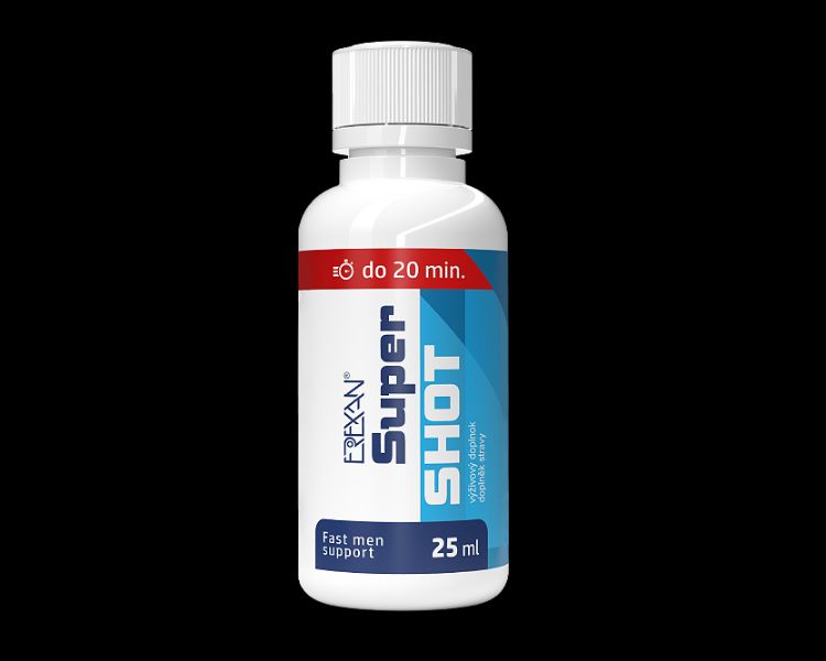 Kép EREXAN Super SHOT ital erekciótámogatáshoz extra gyors hatással – 25 ml
