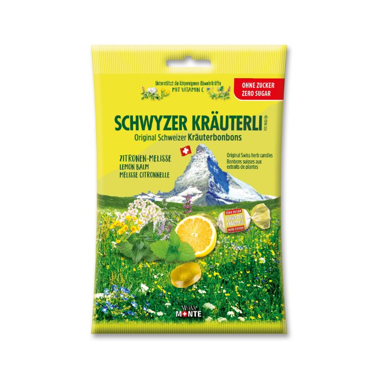 Kép DOMACO Gyógynövény cukormentes cukorka - Citrom+citromfű 75 g - Green idea