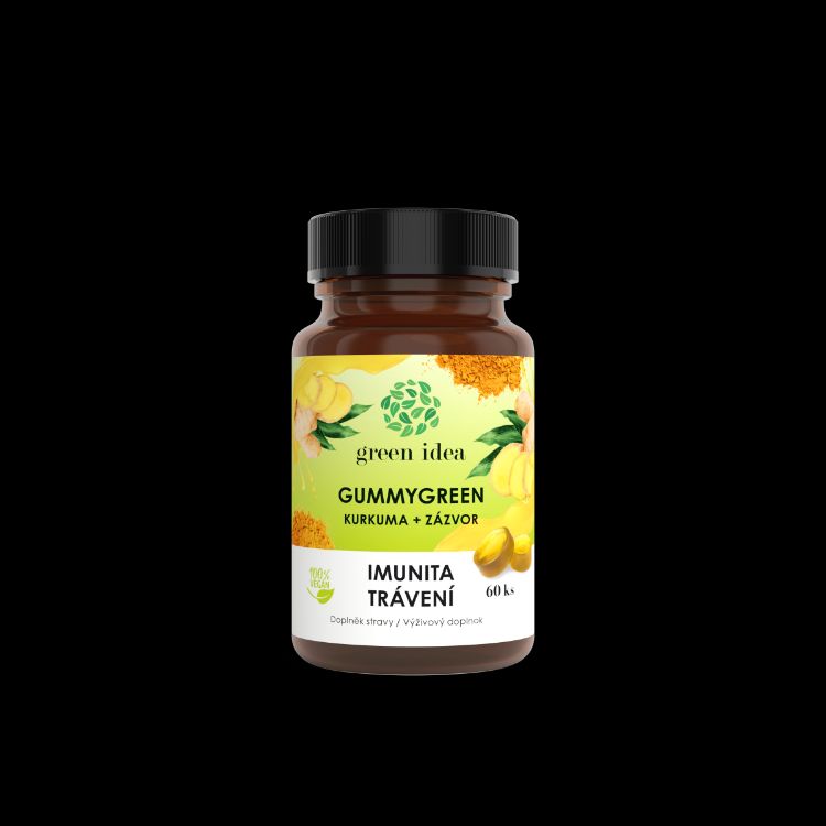 Kép Gummygreen - Kurkuma + gyömbér 60 db - Green idea