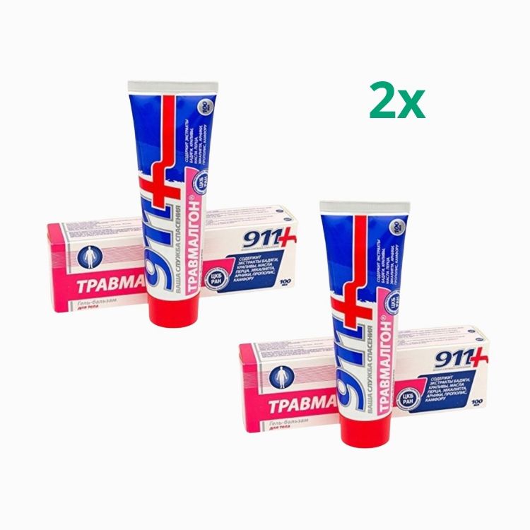 Kép Akciós készlet: 2x Travmalgon testgél kámforral 100ml - Twinstec 911+