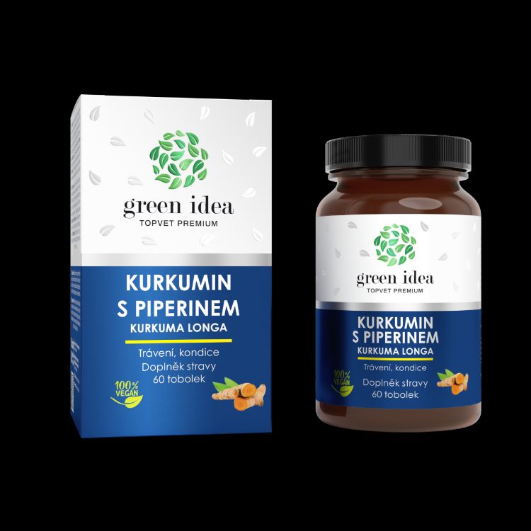 Kép Kurkuminnal és piperinnel készült gyógynövénykivonat - 60 db kapszula - Green idea