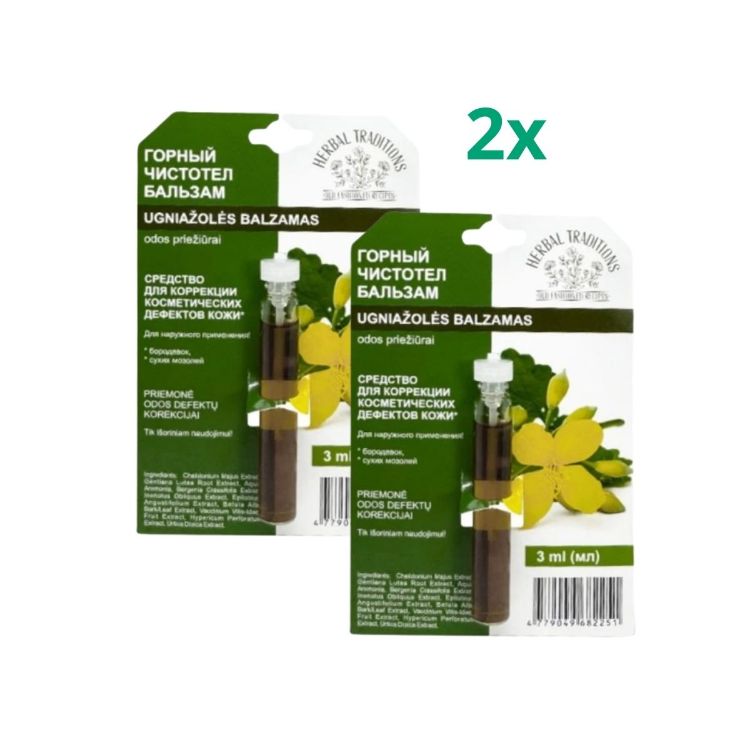 Kép Akciós készlet: 2x Hegyi fecskefű - elixír szemölcsök ellen - 3 ml - Herbal Traditions