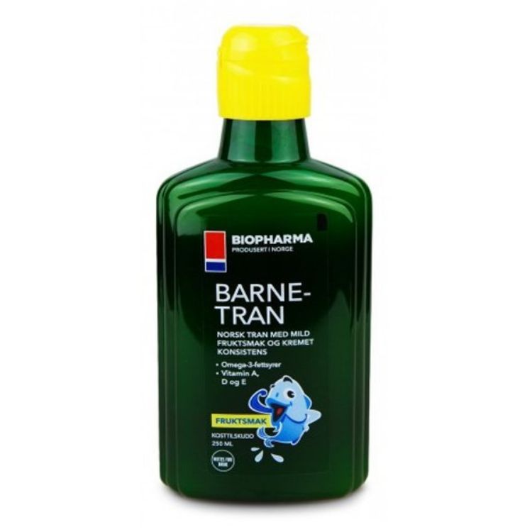 Kép Biopharma Gyerek halolaj tőkehal májból, gyümölcsízű -250 ml-Biopharma