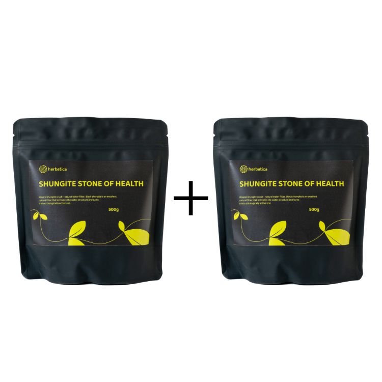 Kép Akciós készlet: 2 x Ásványi sungit morzsa - természetes vízszűrő 500g - Herbatica