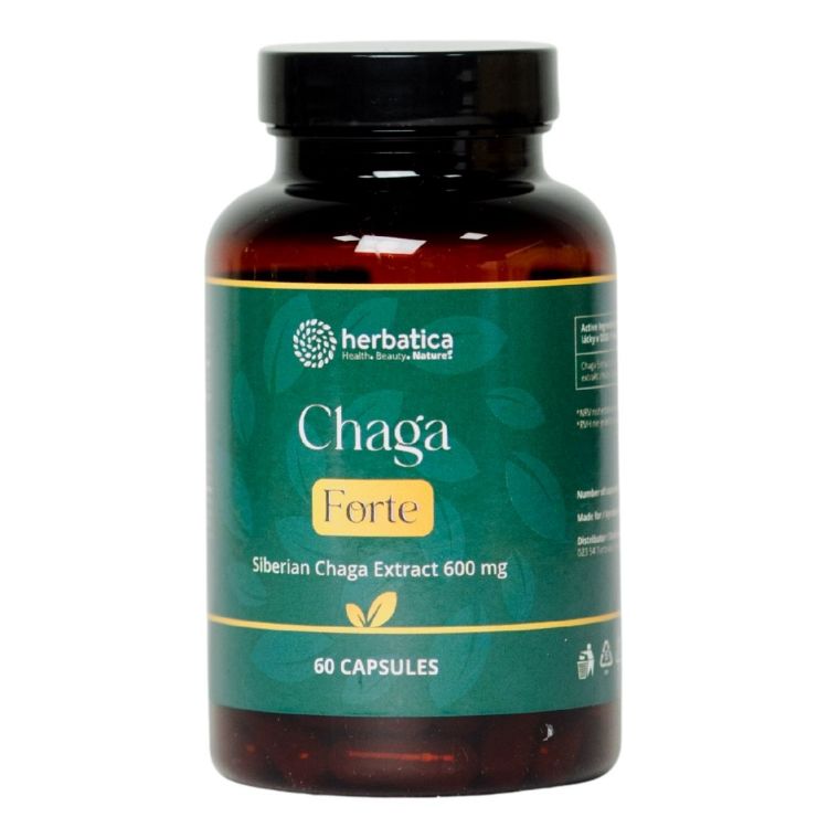 Kép Szibériai Chaga FORTE - 60 vegán kapszula (600mg/kapszula) - Herbatica