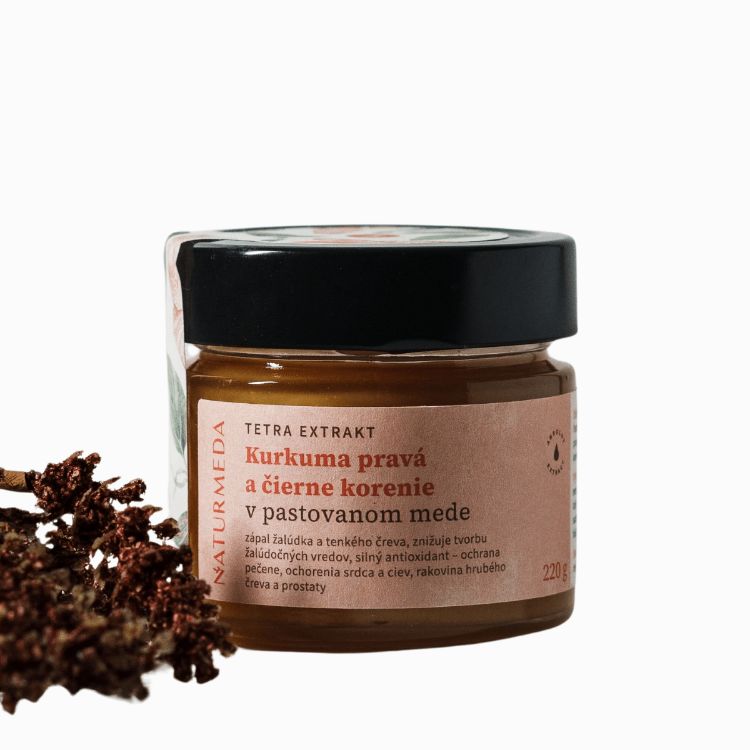Kép Terápiás méz kurkumával és fekete borssal – 220 g – Naturmeda
