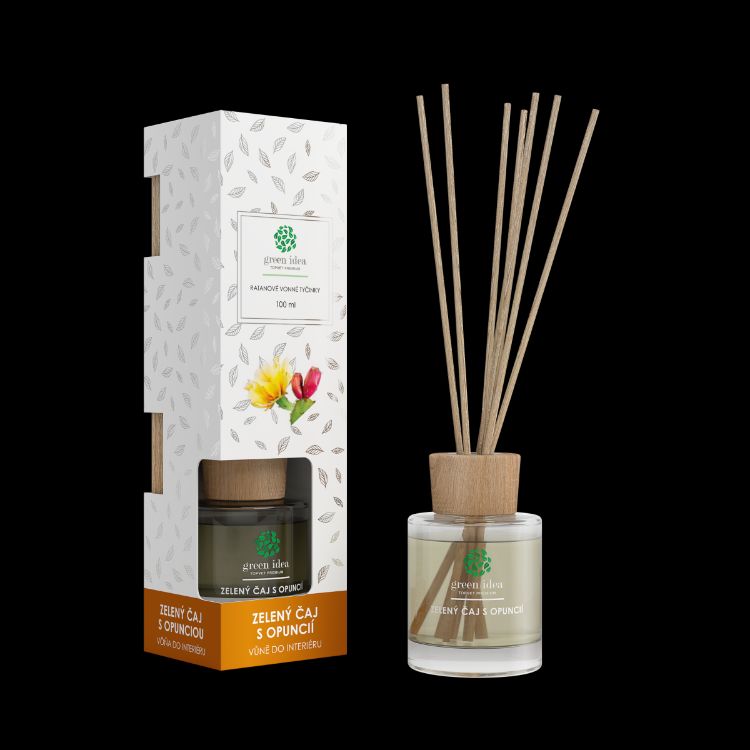 Kép Rattan illatpálcák Zöld tea fügekaktusszal 100 ml - Green idea