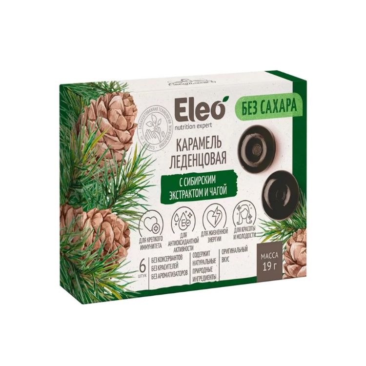 Kép Specialist Karamell cukorkák szibériai kivonattal és chagával - 6db/19gr. - Eleo