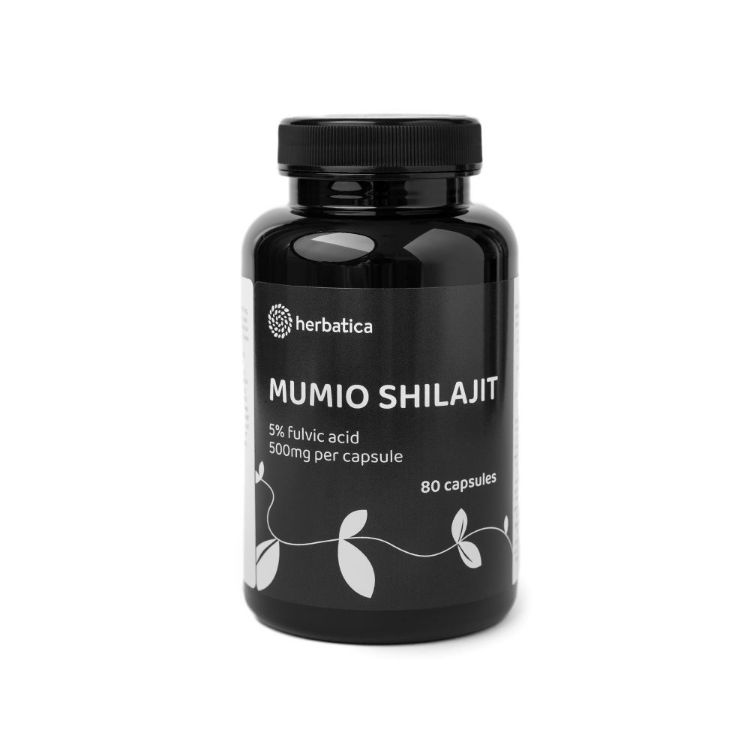 Kép Shilajit - tisztított mumio prémium (500mg) - étrend-kiegészítő - 80 kapszula - Herbatica