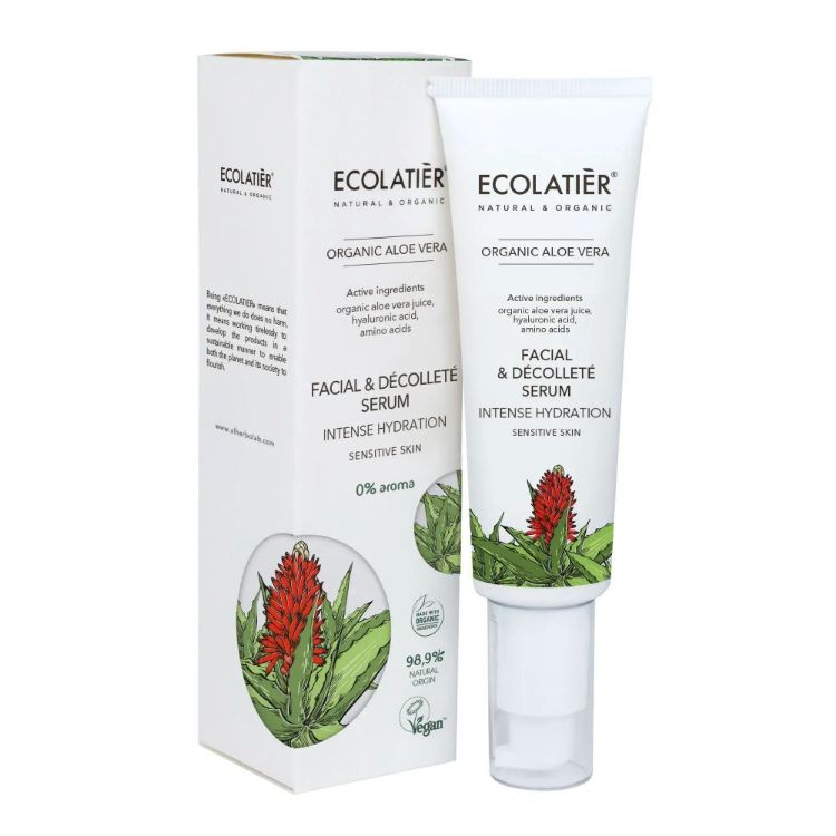 Kép Arc és dekoltázs szérum intenzív hidratálással Bio Aloe Vera - 50 ml - Ecolatier