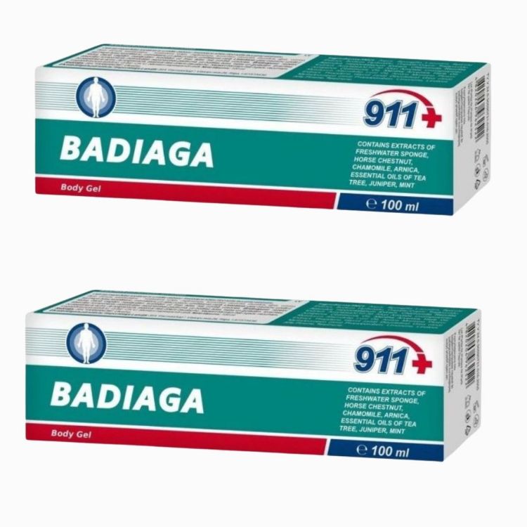 Kép Akciós készlet: 2x Badiaga gél véraláfutásokra és zúzódásokra - 100 ml - Twinstec 911+