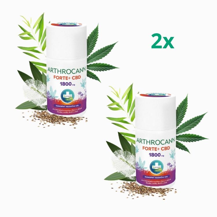 Kép Akciós készlet: 2x ARTHROCANN kender masszázs gél FORTE+1800 mg CBD - 90 ml - Annabis