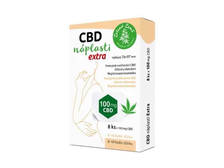 Kép CBD tapaszok – extra nagy méret – 8 db-os kiszerelés – Zelená Země