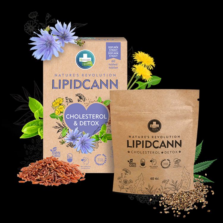 Kép LIPIDCANN CHOLESTEROL és DETOX étrend-kiegészítő - 60 tabletta - Annabis