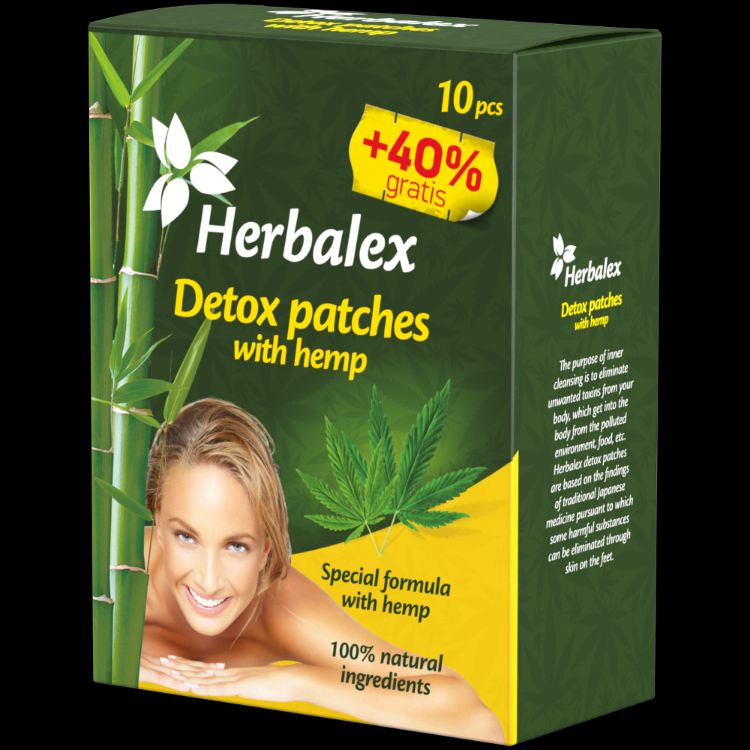 Kép Herbamedicus GmbH Herbalex – Detoxifikáló tapaszok kenderrel 14 db - Green idea