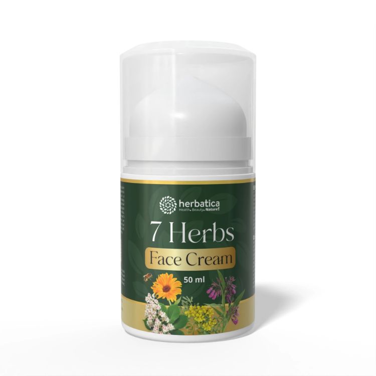 Kép 7 Herbs Face Cream – anti-age gyógynövényes arckrém kecske kolosztrummal és 7 gyógynövénnyel – 50 ml - Herbatica