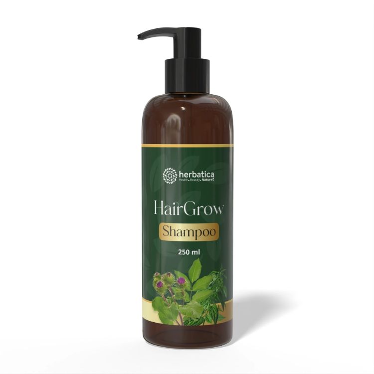 Kép HairGrow Shampoo – kíméletes gyógynövényes sampon a hajnövekedés támogatására – 250 ml - Herbatica