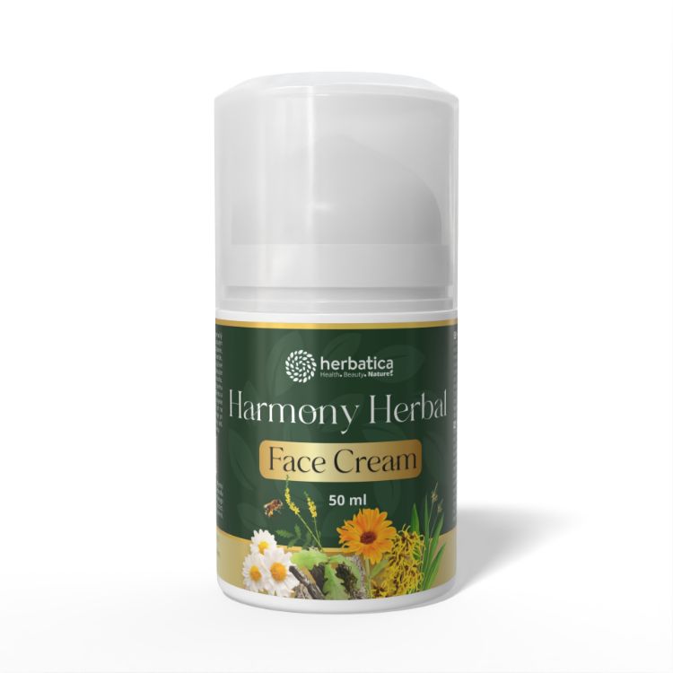 Kép Harmony Herbal Face Cream – nyugtató és regeneráló arckrém érzékeny és problémás bőrre – 50 ml - Herbatica