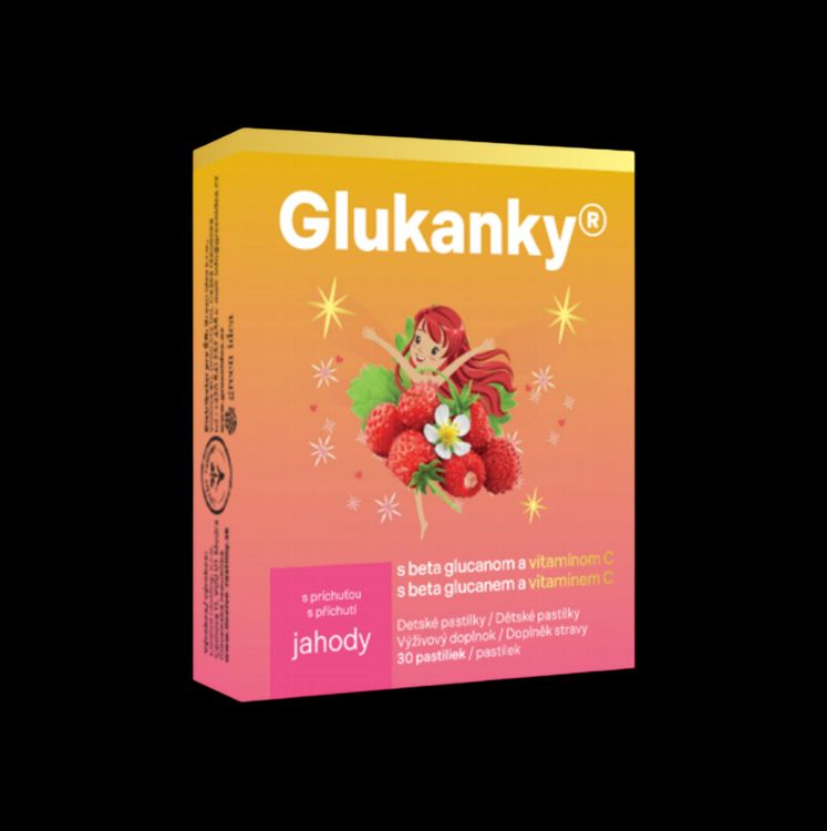 Kép Glukánky – epres ízű gyermekpasztillák 30 db – Green Idea