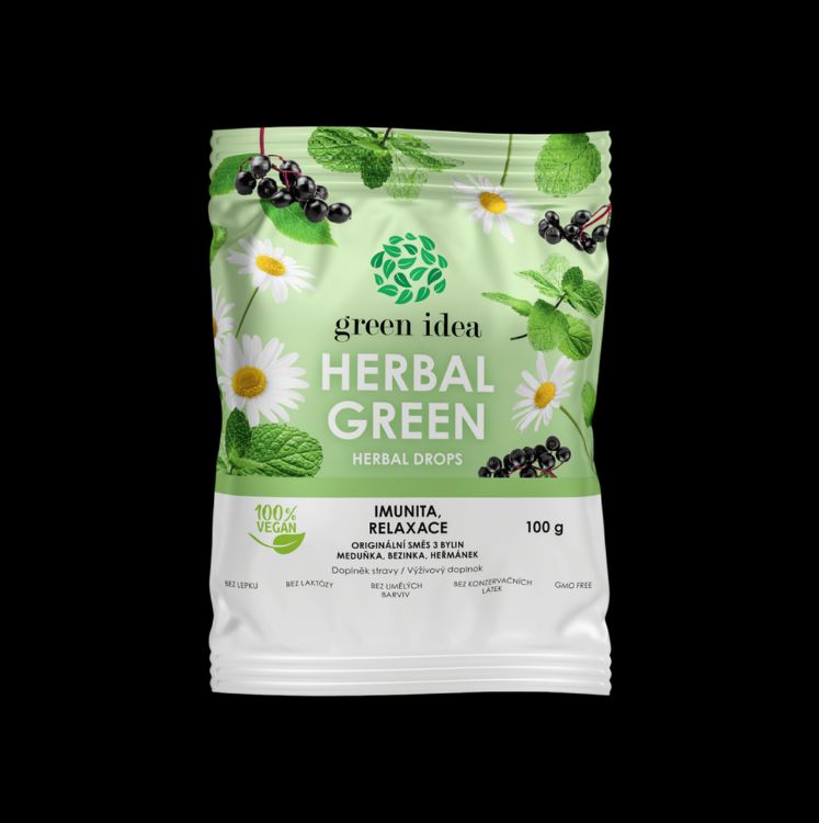 Kép Herbal green - gyógynövényes cukorkák 100 g - Green idea