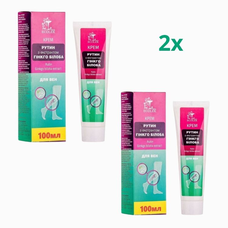 Kép Akciós készlet: 2x Vénakrém Rutin Ginkgo biloba kivonattal - 100 ml - Ecolek
