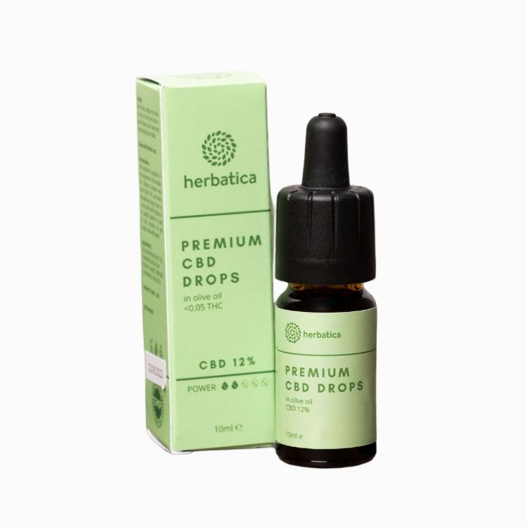 Kép CBD cseppek 12% PREMIUM olívaolajjal - Herbatica - 10 ml
