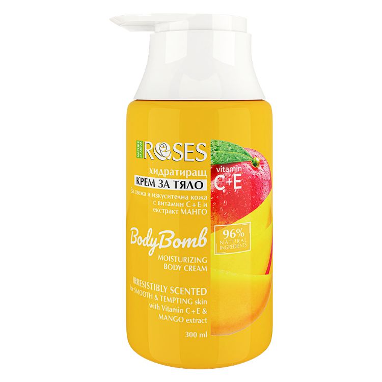 Kép BODY BOMB hidratáló testápoló krém C- és E-vitaminnal, mangókivonattal 300 ml - NATURE OF AGIVA