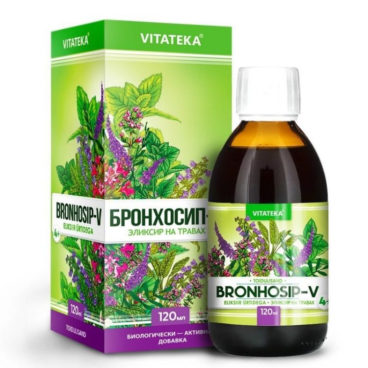 Kép Bronhosip-V – gyógynövényes elixír C-vitaminnal – 120 ml – Vitateka
