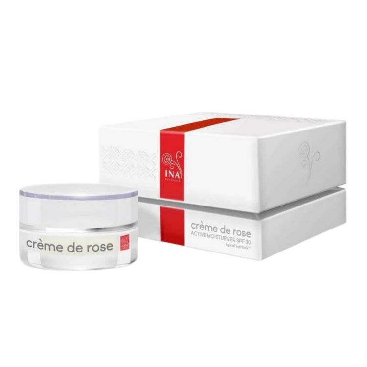 Kép Crème de Rose SPF 30 hidratáló arckrém organikus rózsaolajjal - 50 ml - INA Essentials