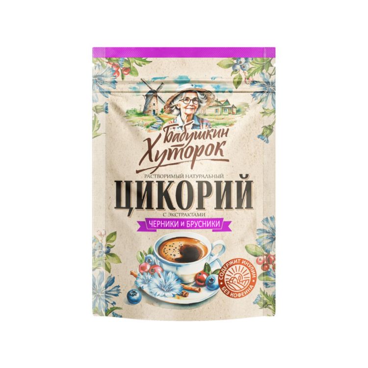 Kép Hutorok cikóriakávé áfonyával és vörös áfonyával - 100 g
