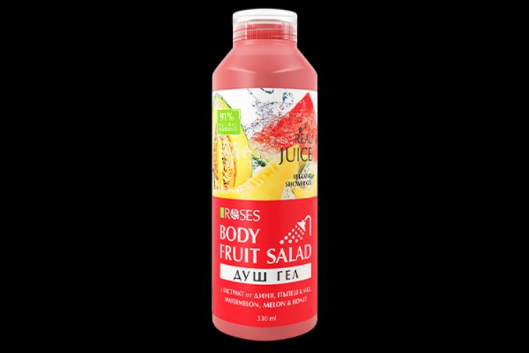 Kép FRUIT SALAD természetes tusfürdő görögdinnyével, sárgadinnyével és mézzel 330 ml - NATURE OF AGIVA