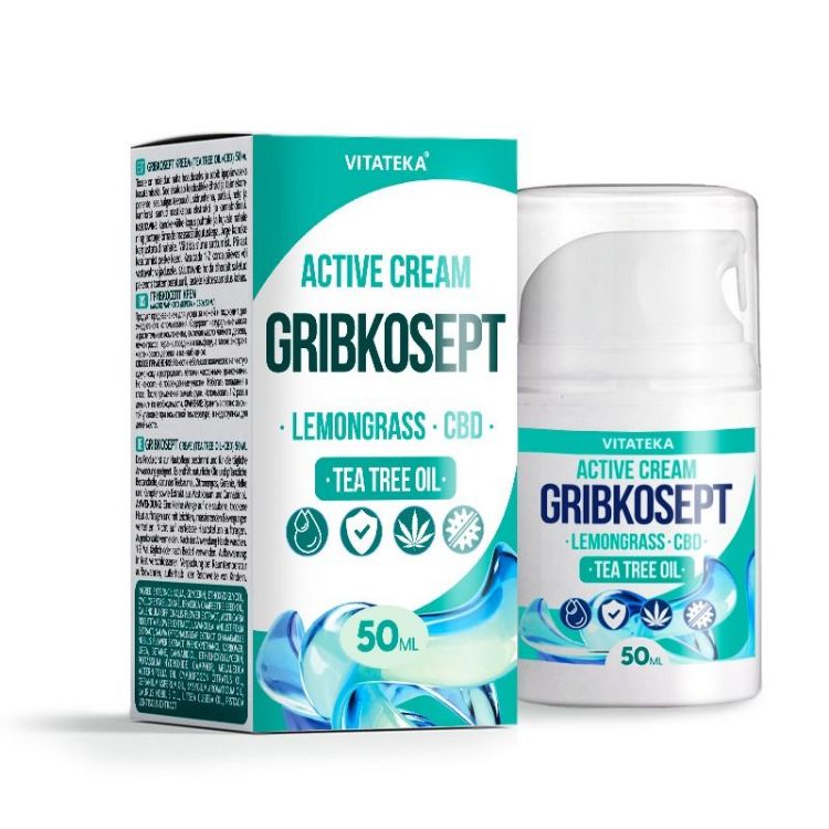 Kép Gribkosept krém citromfűvel, CBD-vel és tea tree olajjal - 50 ml - Vitateka