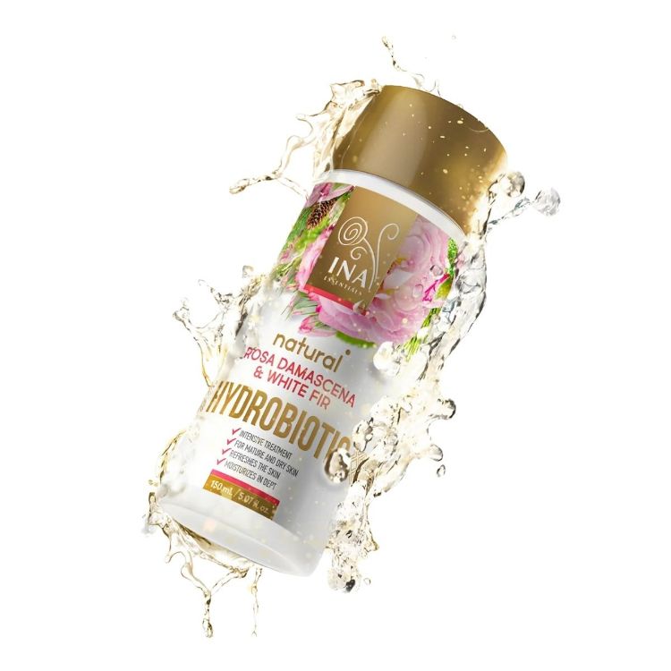 Kép HYDROBIOTIC – rózsa, fehér jegenyefenyő és citromhéj – intenzív anti-age ápolás – 150 ml – INA Essentials