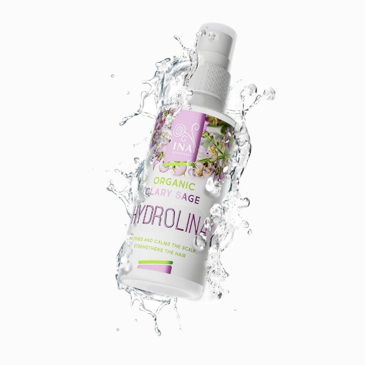 Kép HYDROLINA – organikus zsályavíz korpásodásra és viszkető fejbőrre – 150 ml – INA Essentials
