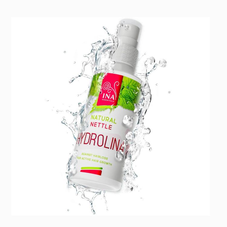 Kép HYDROLINA – vadcsalán víz – hajspray hajhullásra hajlamos és zsíros hajra – 150 ml – INA Essentials