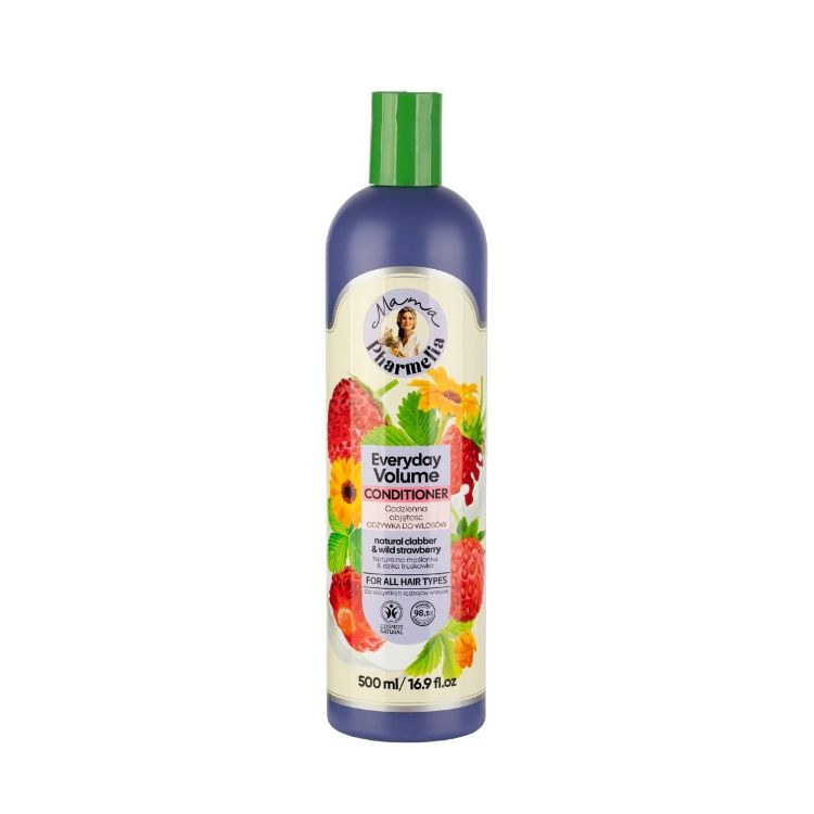 Kép Mama Pharmelia kondicionáló mindennapi volumenért savanyú tejjel és erdei szamócával - 500 ml