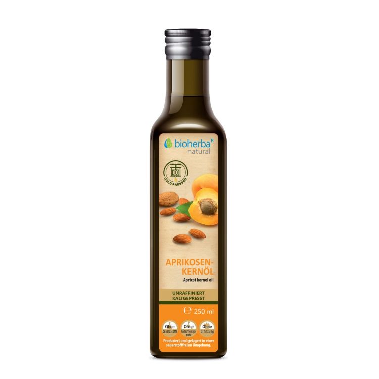 Kép Bioherba hidegen sajtolt sárgabarackmag-olaj – 250 ml