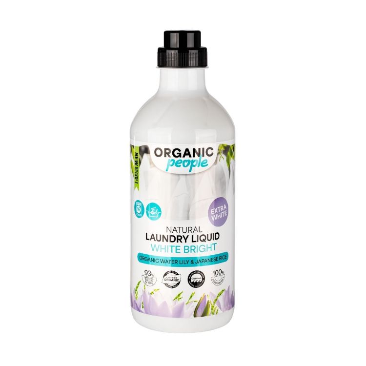 Kép Organic People természetes mosógél fehér ruhákhoz – 1000 ml