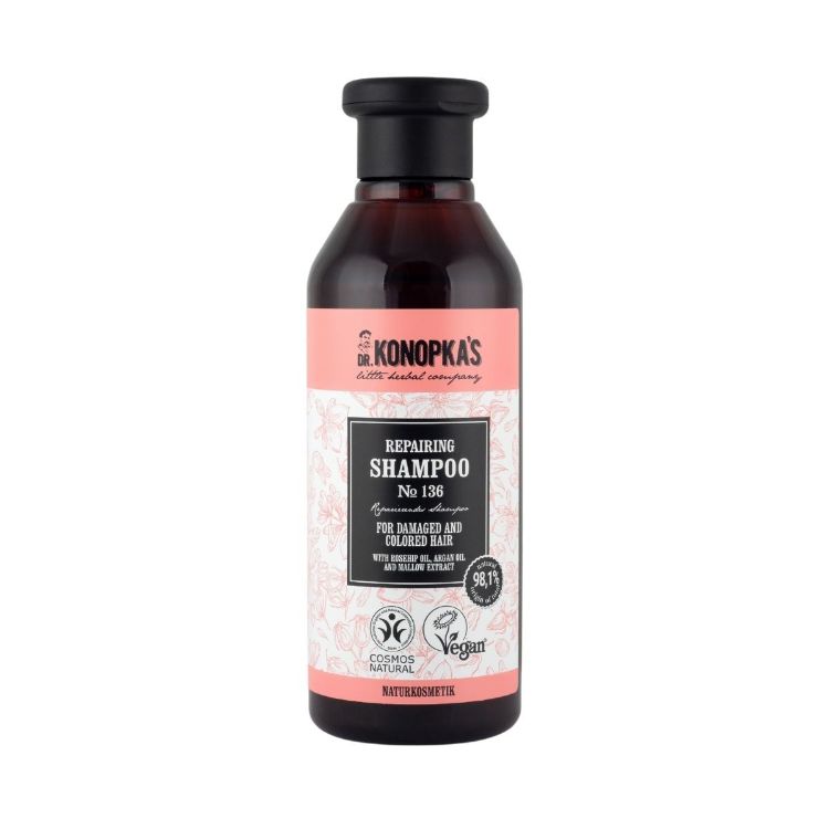 Kép Dr. Konopka's №136 regeneráló sampon sérült és festett hajra – 280 ml