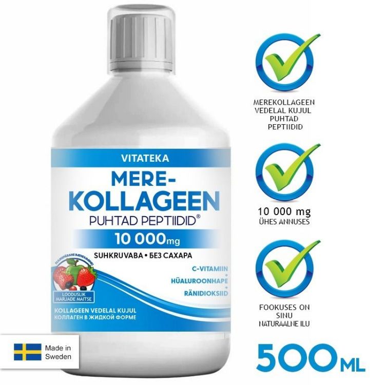Kép Vitateka hal kollagén 10 000 mg cukormentes – 500 ml