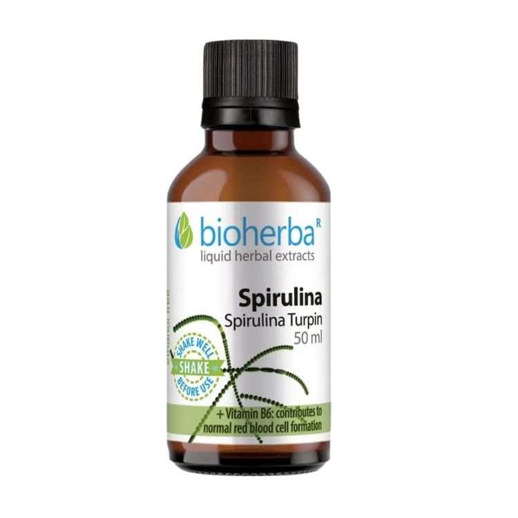 Kép Spirulina tinktúra cseppek B6-vitaminnal – 50 ml – Bioherba