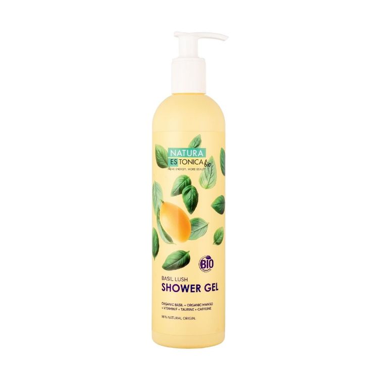 Kép Natura Estonica Basil Lush frissítő tusfürdő bazsalikommal és mangóval – 400 ml