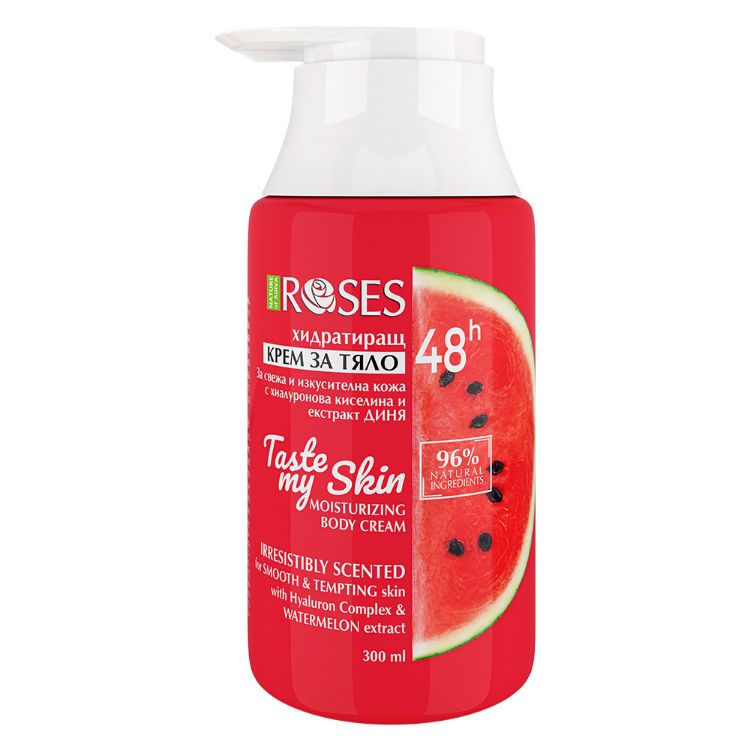 Kép TASTE MY SKIN 48 órás hidratáló testkrém hialuronsavval és dinnyekivonattal 300 ml - NATURE OF AGIVA